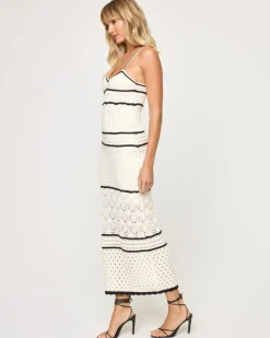 Clearance Isle Of Palms Dress - Cream-Black Dresses