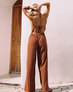 Clearance Jaida Jumpsuit - Brown Sugar Rompers & Jumpers