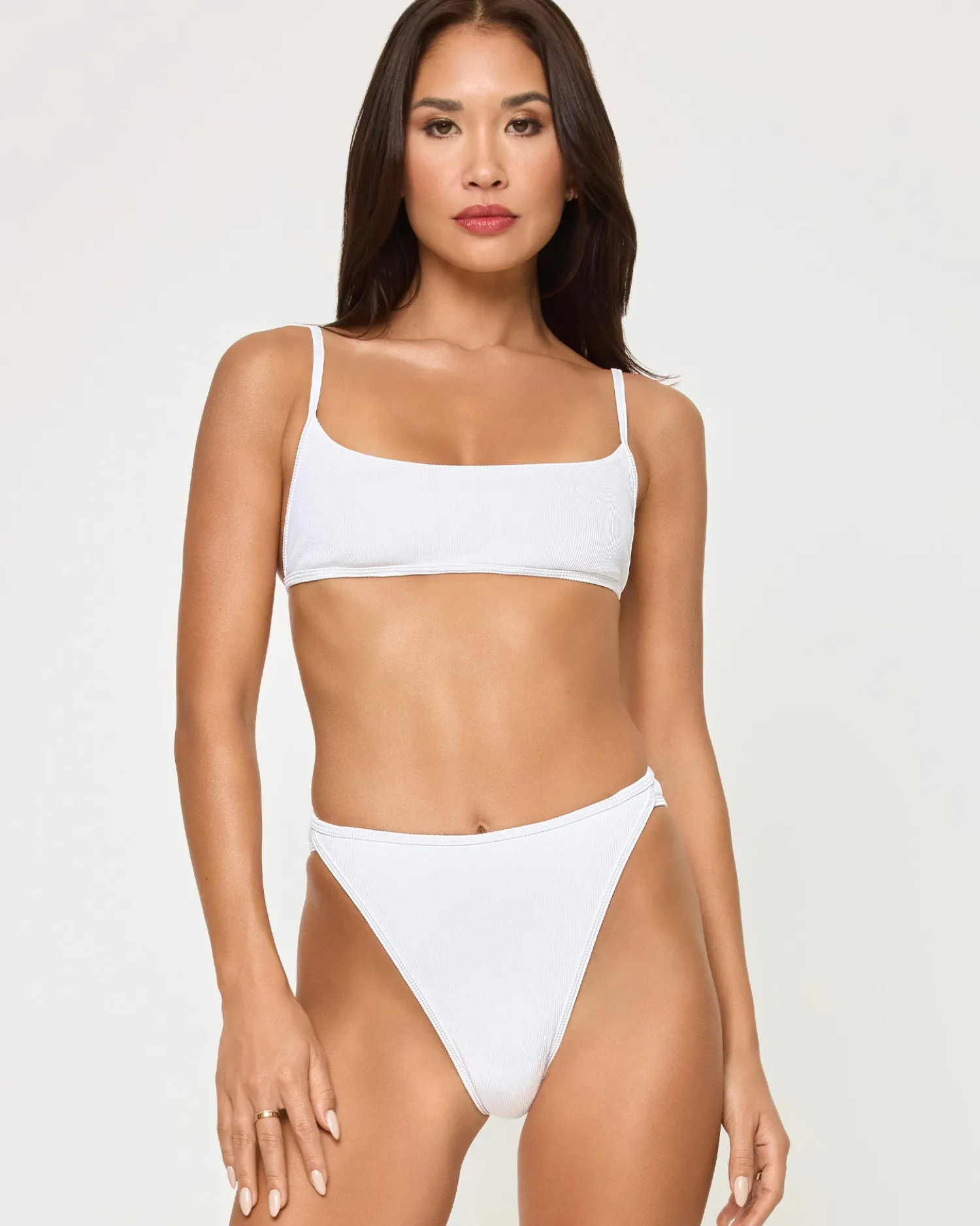 Sale Kourt Bikini Bottom - White High Waist|Classic