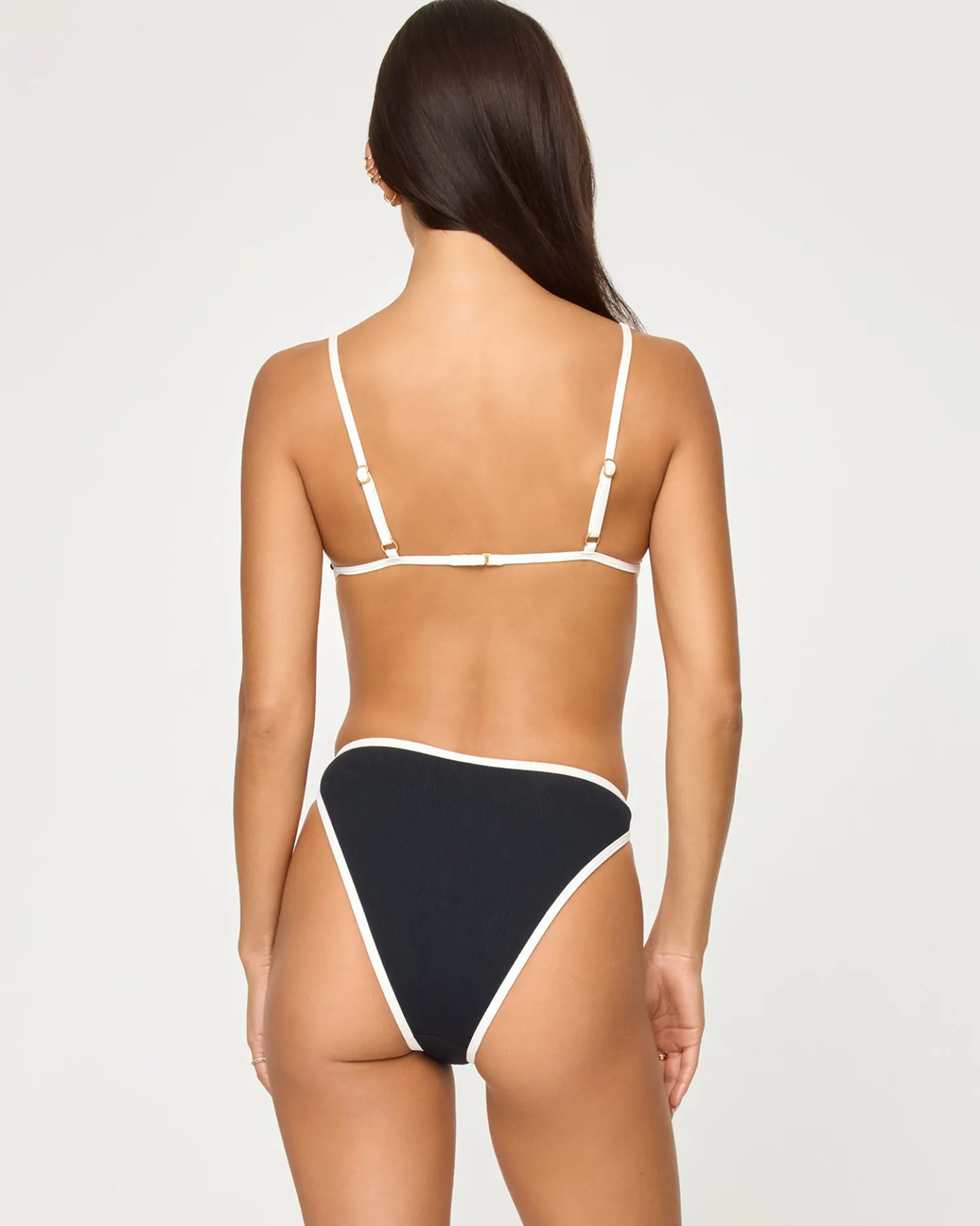Online Kourt Bikini Top - Black-Cream Bralette|Bikini Tops