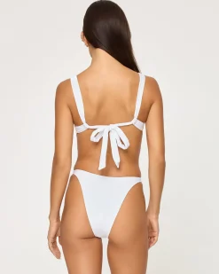 Online Leilani Bikini Bottom - White Bitsy|Bikini Bottoms