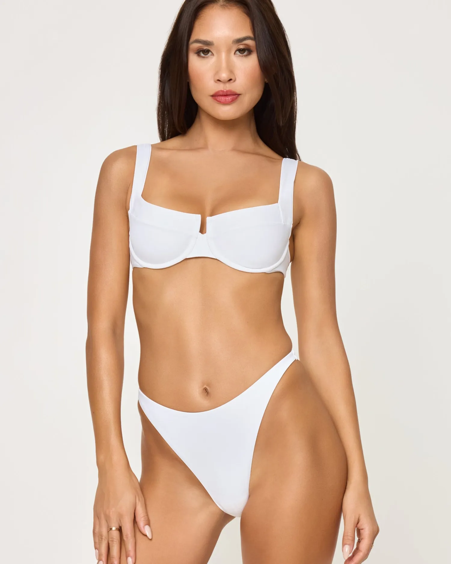 Online Leilani Bikini Bottom - White Bitsy|Bikini Bottoms