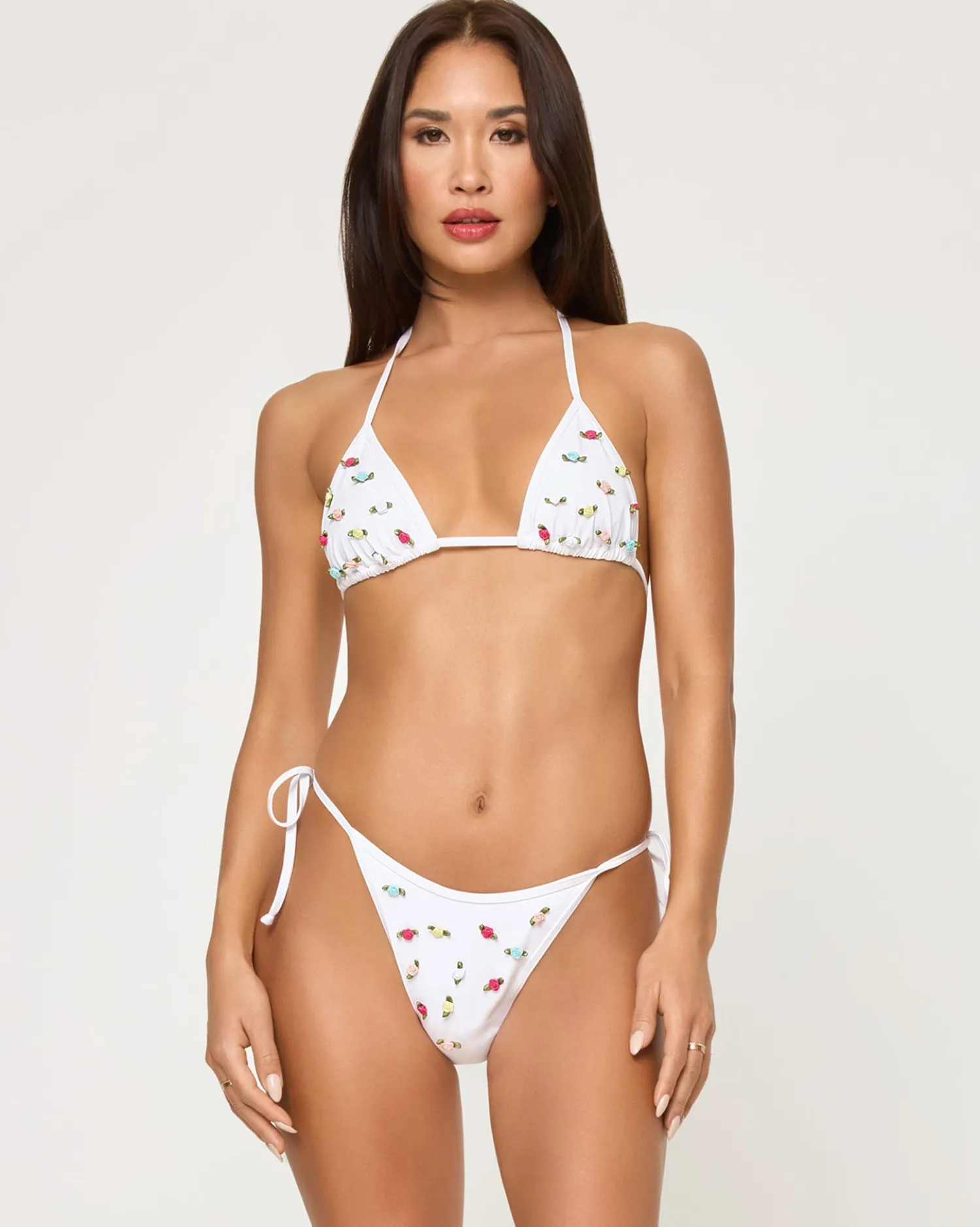 Sale Levy Bikini Bottom - White Rosette Bitsy|Bikini Bottoms