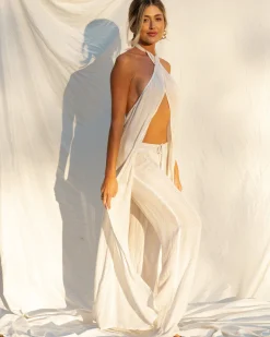 New Lily Pant - Cream Cover-ups|Bottoms