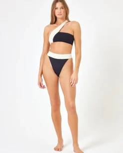 New Lola Bikini Bottom - Black-Cream Bitsy|Bikini Bottoms