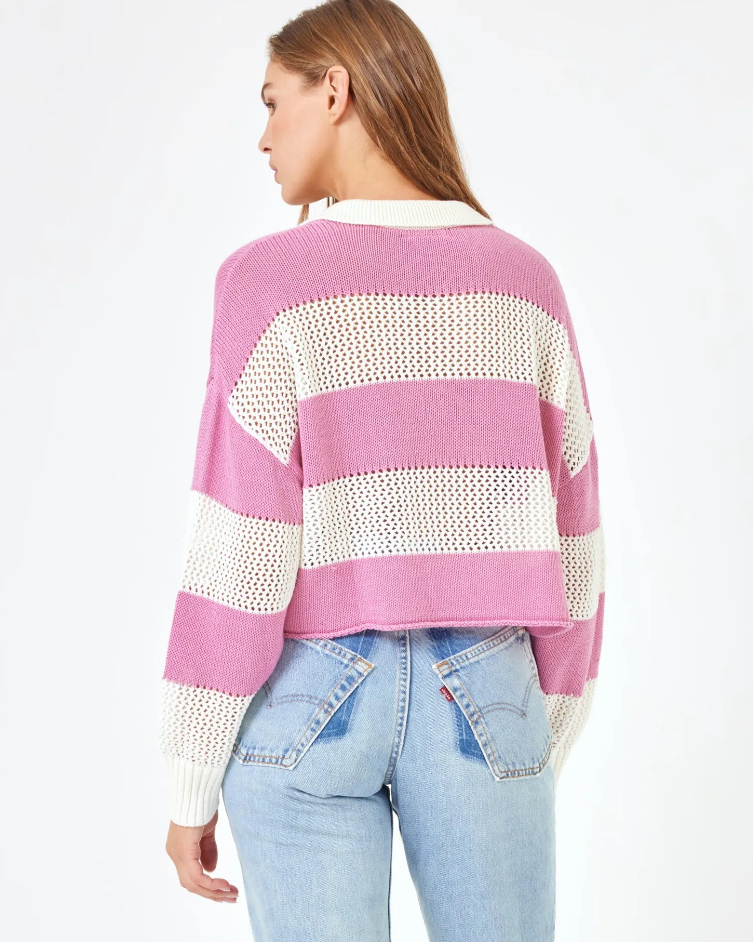 Online X Anthropologie Rugby Sweater - Pink Lady Sweaters|Tops