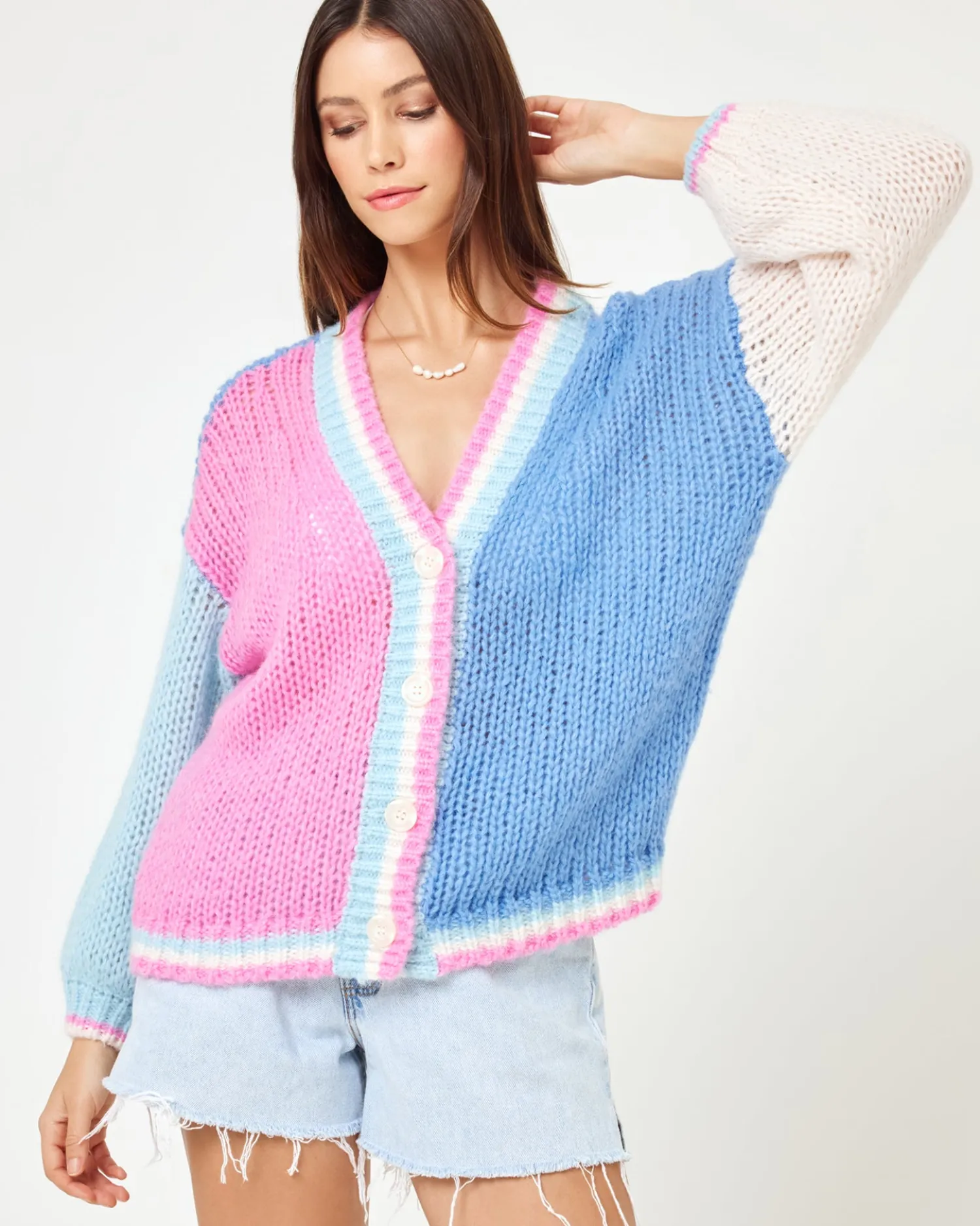 Discount x JVS Lido Cardigan - California Colorblock Sweaters