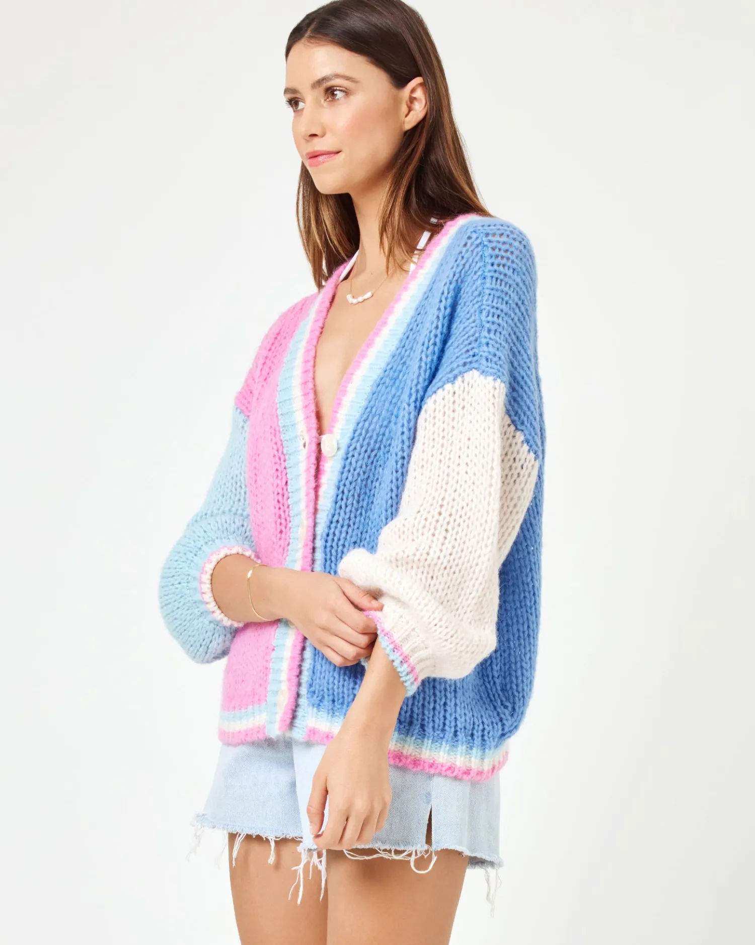 Discount x JVS Lido Cardigan - California Colorblock Sweaters