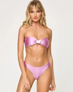 Discount Luminescent Bikini Top - Mauve Bikini Tops
