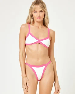 Sale Mackenzie Bikini Bottom - Bubblegum Pink-Cream Bitsy|Bikini Bottoms