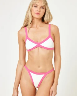 Sale Mackenzie Bikini Bottom - Bubblegum Pink-Cream Bitsy|Bikini Bottoms