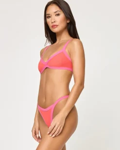 Fashion Mackenzie Bikini Bottom - Grapefruit-Bubblegum Pink Bitsy|Bikini Bottoms