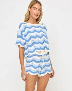 Clearance Make Waves Knit Short - Blue Crush Sets|Loungewear