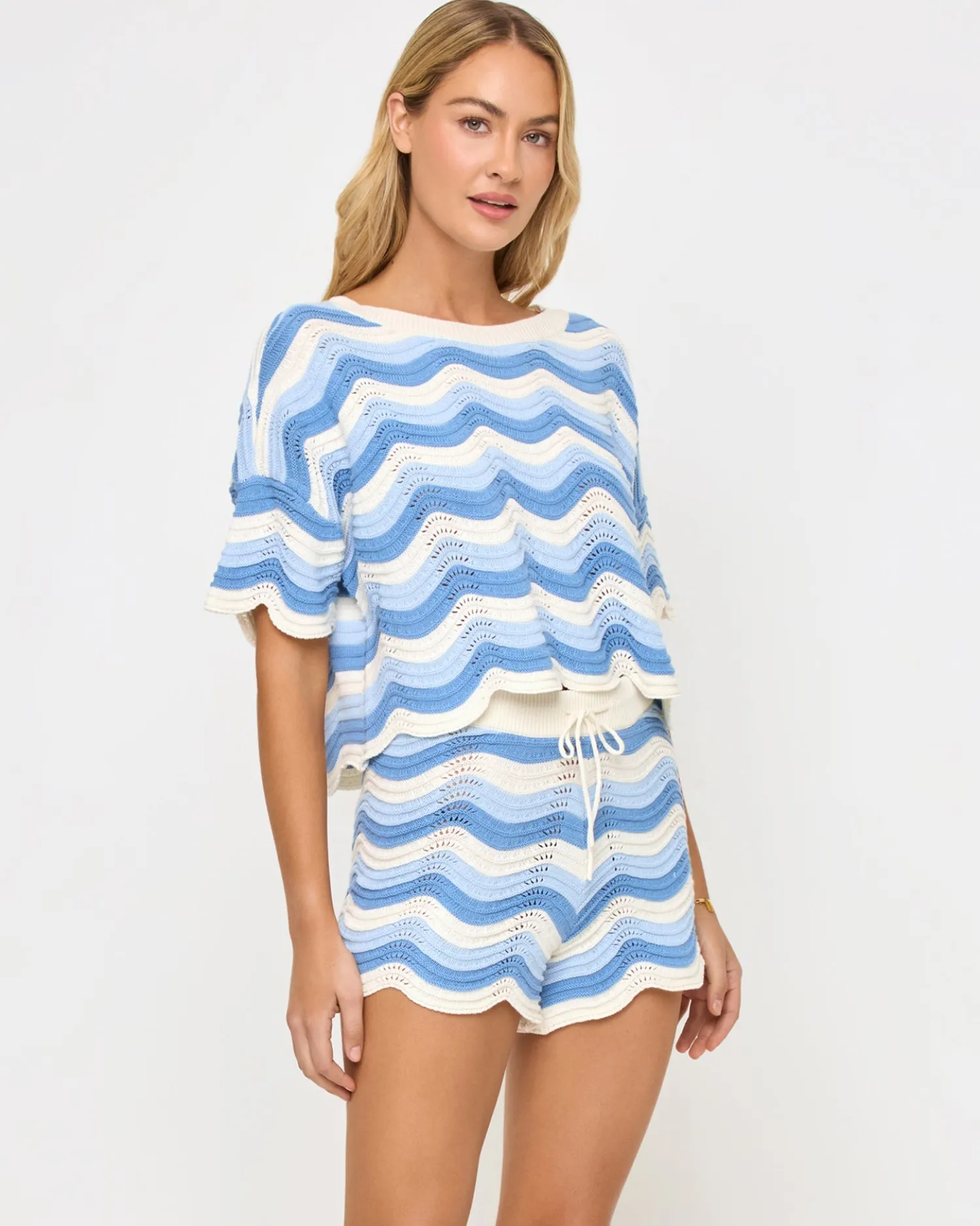 Clearance Make Waves Knit Short - Blue Crush Sets|Loungewear
