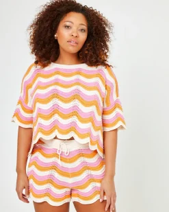 Hot Make Waves Knit Short - Catching Sun Sets|Loungewear