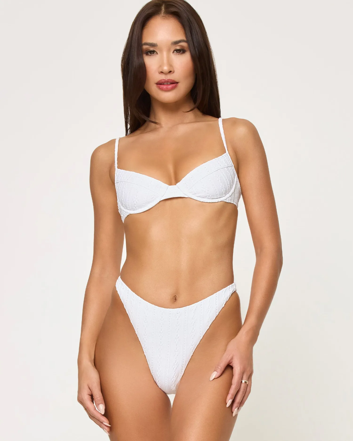 New Missy Bikini Top - Eyelet White Underwire|Bikini Tops