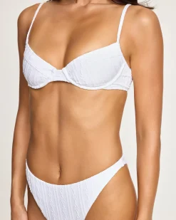 New Missy Bikini Top - Eyelet White Underwire|Bikini Tops