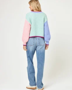 Hot Pretty Please Sweater - Costa Del Sol Colorblock Sweaters