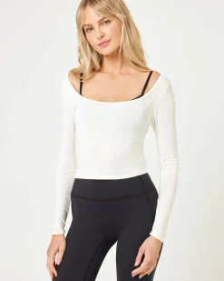 Online Prima Top - Cream Tops & Bras