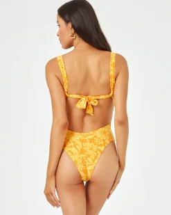 Outlet Printed Kendal One Piece - Golden Hour Blooms Classic|One Pieces