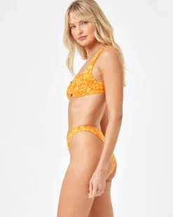 New Printed Stella Bikini Top - Golden Hour Blooms Underwire|Bikini Tops