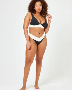 Fashion Quinn Bikini Bottom - Black-Cream Classic|Bikini Bottoms