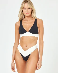 Fashion Quinn Bikini Bottom - Black-Cream Classic|Bikini Bottoms