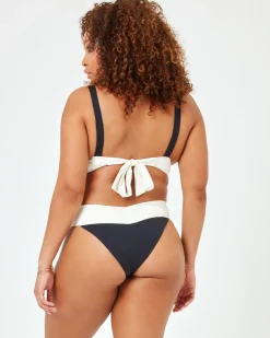 Fashion Quinn Bikini Bottom - Black-Cream Classic|Bikini Bottoms