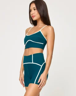 Sale Revel Short - Deep Teal-Cream Bottoms