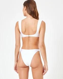 Outlet Rosette Leilani Bikini Bottom - White Bitsy|Bikini Bottoms