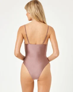 Hot Seas The Day One Piece Swimsuit - Smoky Quartz Bitsy|One Pieces
