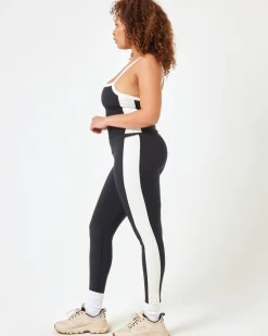 Outlet Sidelines Legging - Black-Cream Bottoms