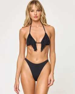 Online Sienna Bikini Top - Black Bikini Tops