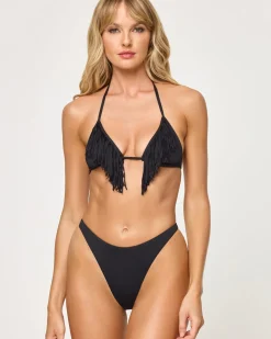 Online Sienna Bikini Top - Black Bikini Tops