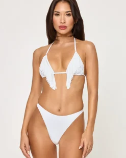 Fashion Sienna Bikini Top - White Bikini Tops|Triangle