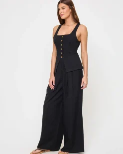 Online Sofie Vest - Black Sets|Tops