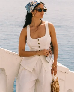 Sale Sofie Vest - White Sets|Tops