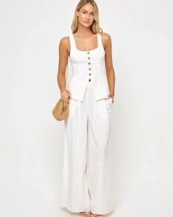 Sale Sofie Vest - White Sets|Tops