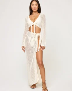 Hot Soliel Sarong Skirt - Cream Sets|Cover-ups