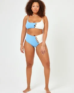 Fashion Solstice Bikini Bottom - Aura-Cream High Waist|Bikini Bottoms