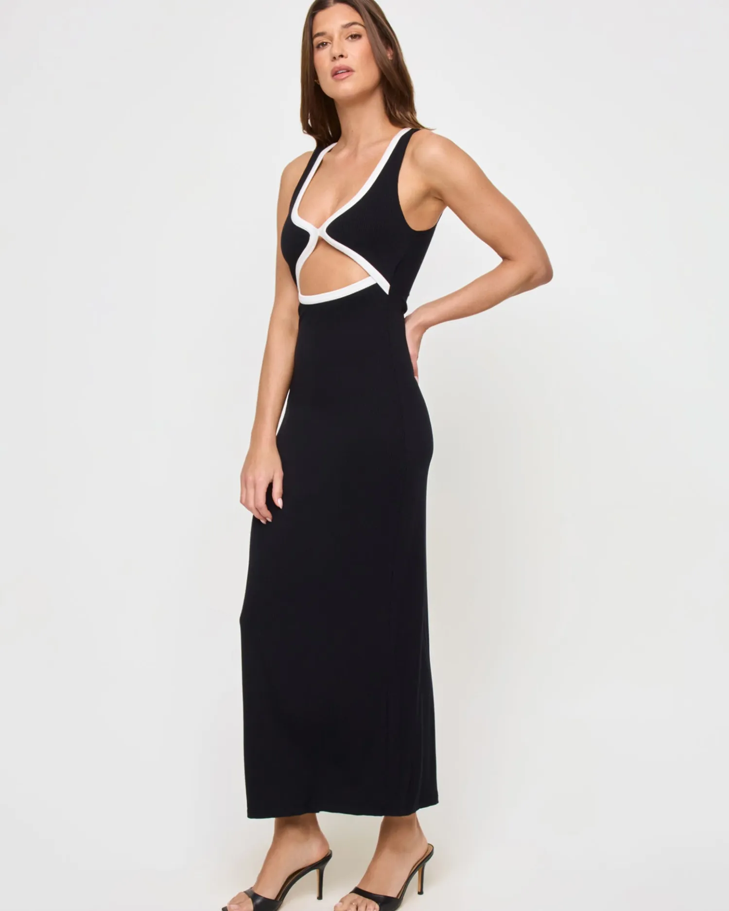 Best Steph Dress - Black-Cream Dresses
