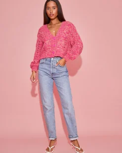 Fashion Strawberry Fields Cardigan - Strawberry Marl Sweaters