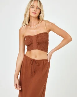 Online Summer Feels Tube Top - Coffee Sets|Tops
