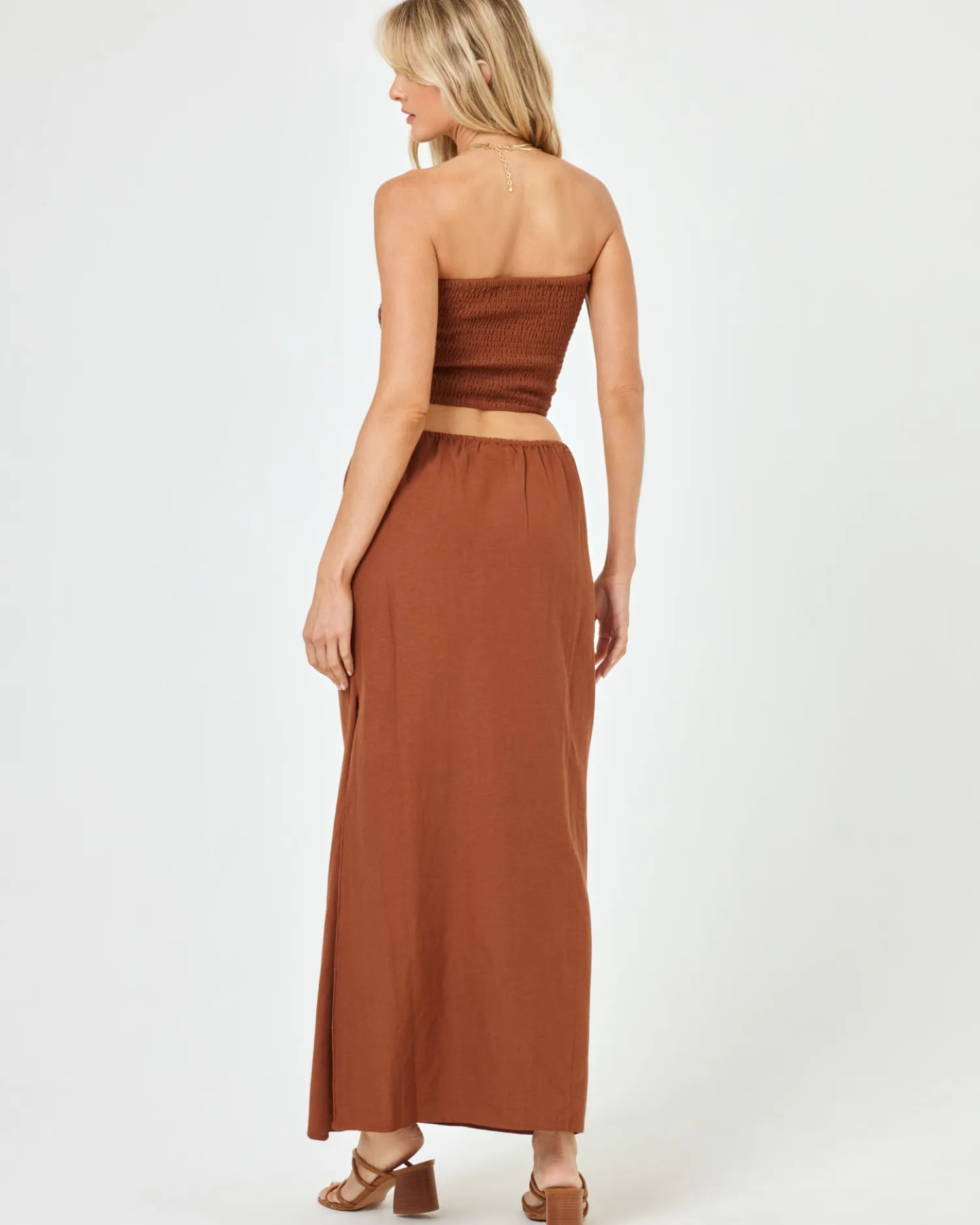 Online Summer Feels Tube Top - Coffee Sets|Tops