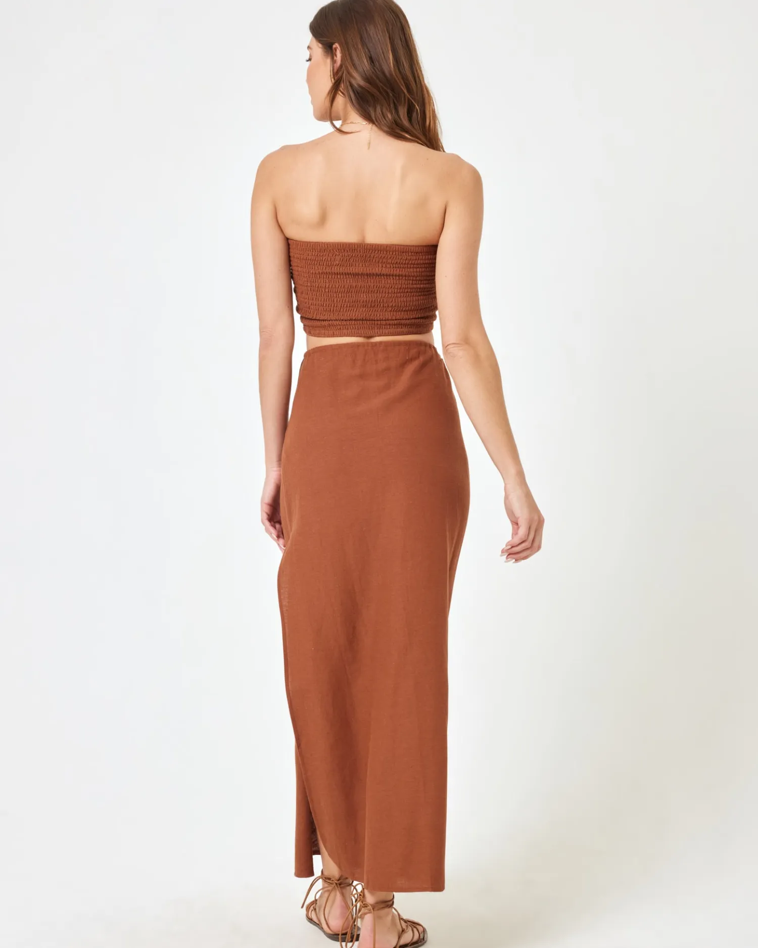 Online Summer Feels Tube Top - Coffee Sets|Tops