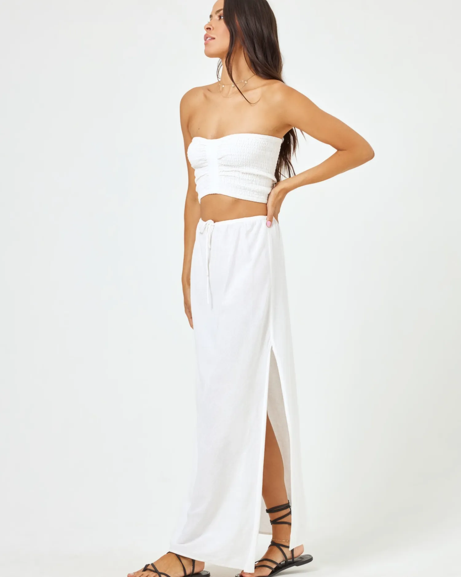 Fashion Summer Feels Tube Top - Cream Sets|Tops