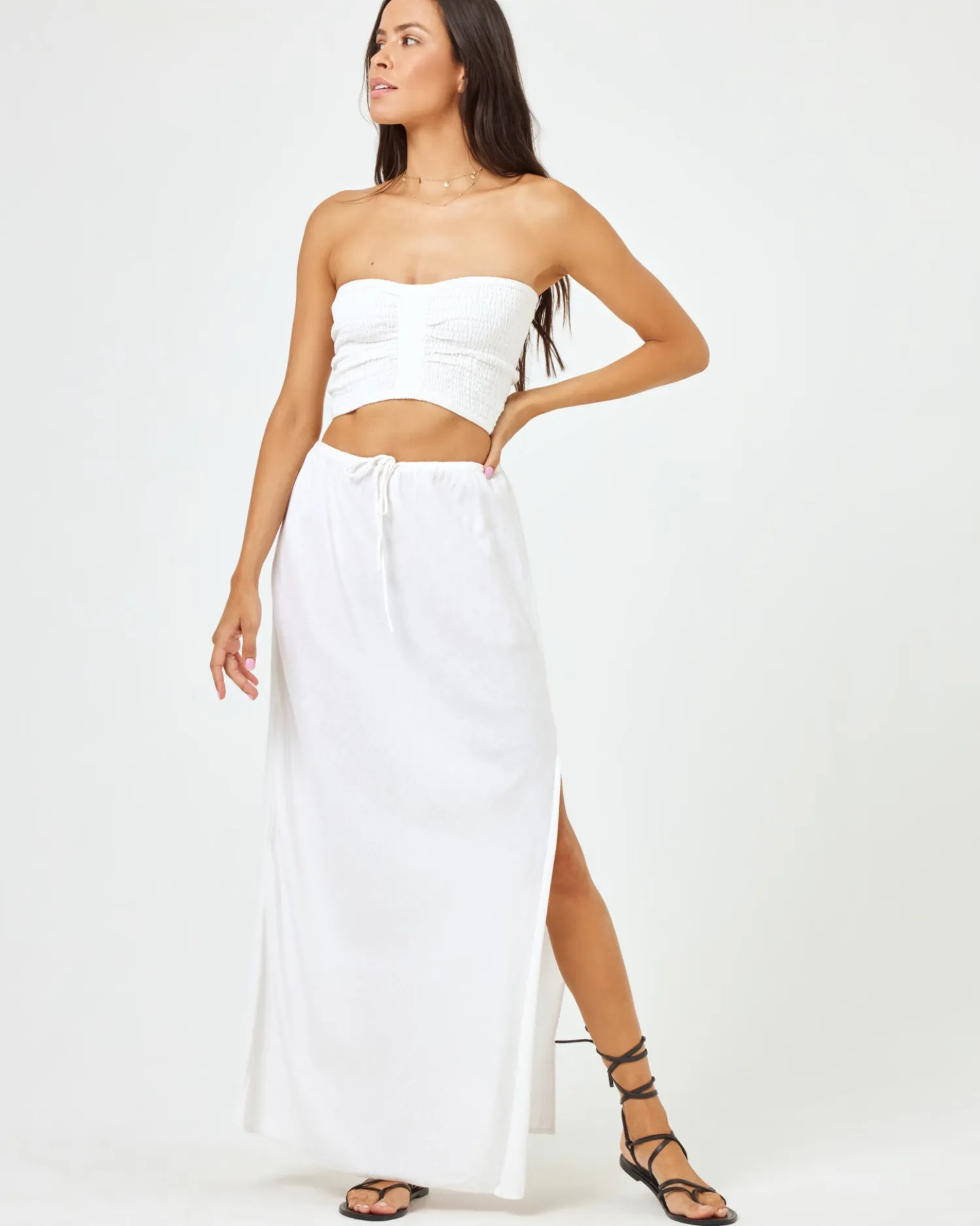 Fashion Summer Feels Tube Top - Cream Sets|Tops