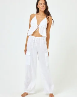 Best Sundown Cargo Pant - White Sets|Bottoms