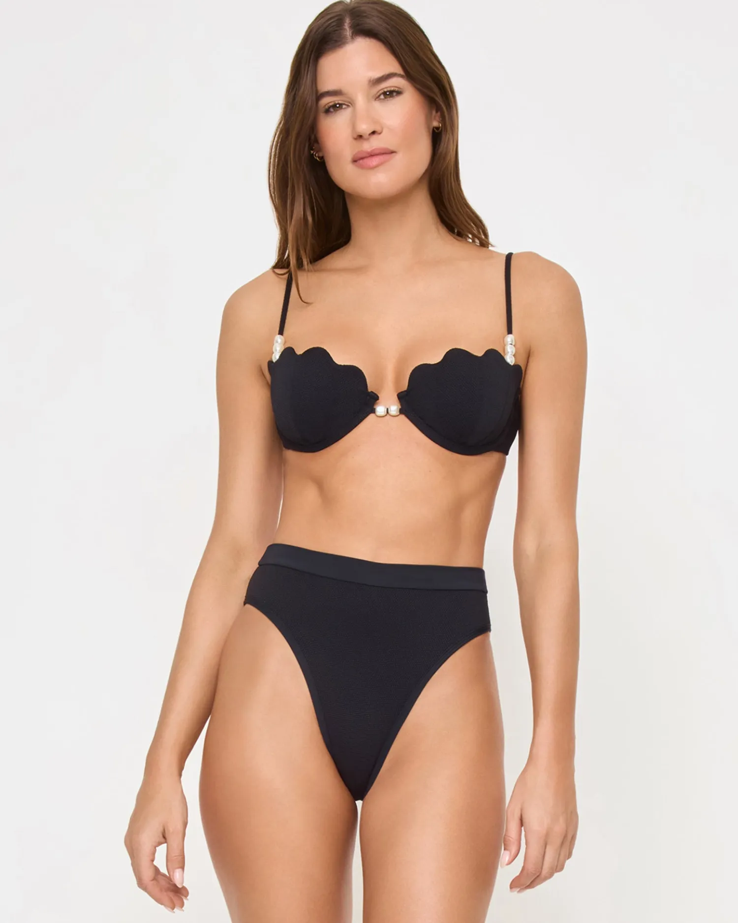 Best Sunrise Shell Bikini Top - Black Underwire|Bikini Tops