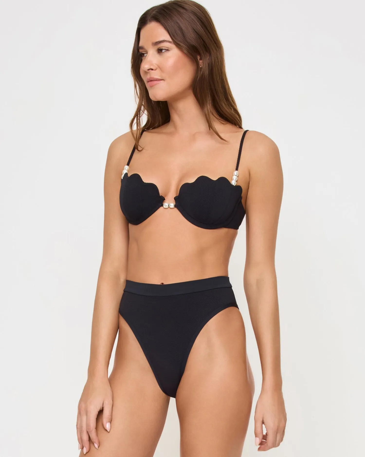 Best Sunrise Shell Bikini Top - Black Underwire|Bikini Tops